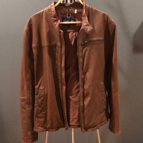 Cole Haan Men’s brown leather jacket